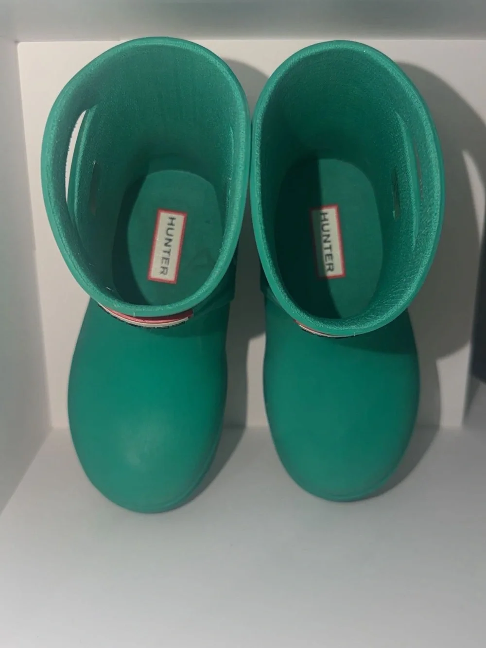 Hunter Kids Teal Green Short Rain Boots